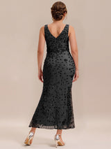 Ruched Sequin Bodycon Evening Dress