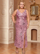 Ruched Sequin Bodycon Evening Dress