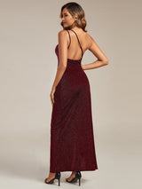 Asymmetrical Maxi Wedding Guest Dress