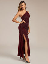 Asymmetrical Maxi Wedding Guest Dress