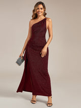 Asymmetrical Maxi Wedding Guest Dress