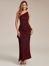 Asymmetrical Maxi Wedding Guest Dress