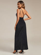 Asymmetrical Maxi Wedding Guest Dress