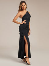 Asymmetrical Maxi Wedding Guest Dress