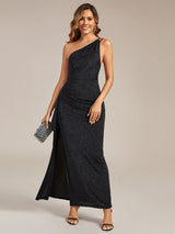 Asymmetrical Maxi Wedding Guest Dress