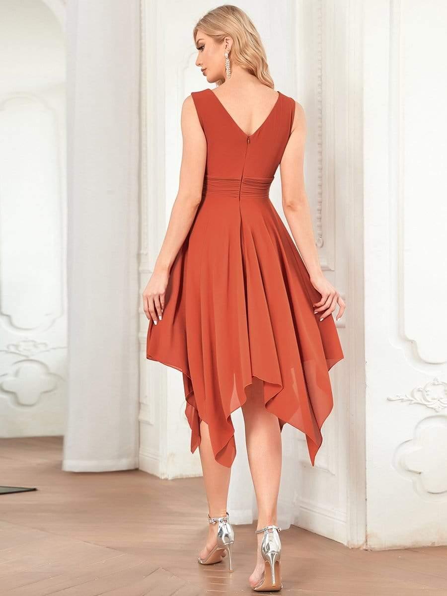 Knee Length Chiffon Bridesmaid Dress(Final Sale)