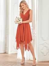 Knee Length Chiffon Bridesmaid Dress(Final Sale)