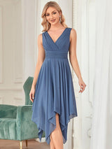 Knee Length Chiffon Bridesmaid Dress(Final Sale)