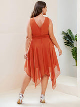 Knee Length Chiffon Bridesmaid Dress(Final Sale)