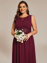 ever LIORAEL|Ruched Chiffon Midi Bridesmaid Dress