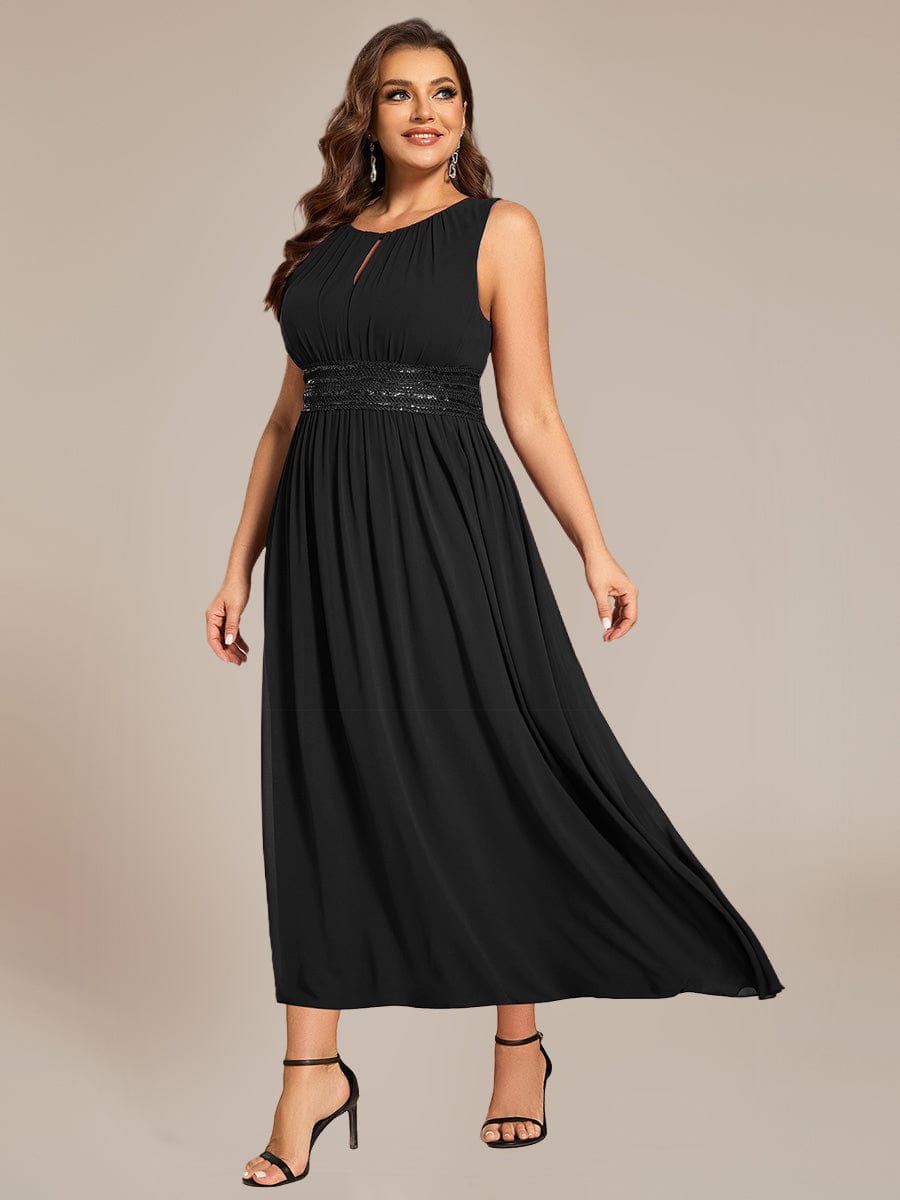 ever LIORAEL|Ruched Chiffon Midi Bridesmaid Dress