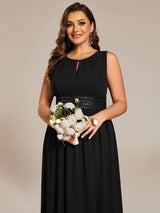 ever LIORAEL|Ruched Chiffon Midi Bridesmaid Dress